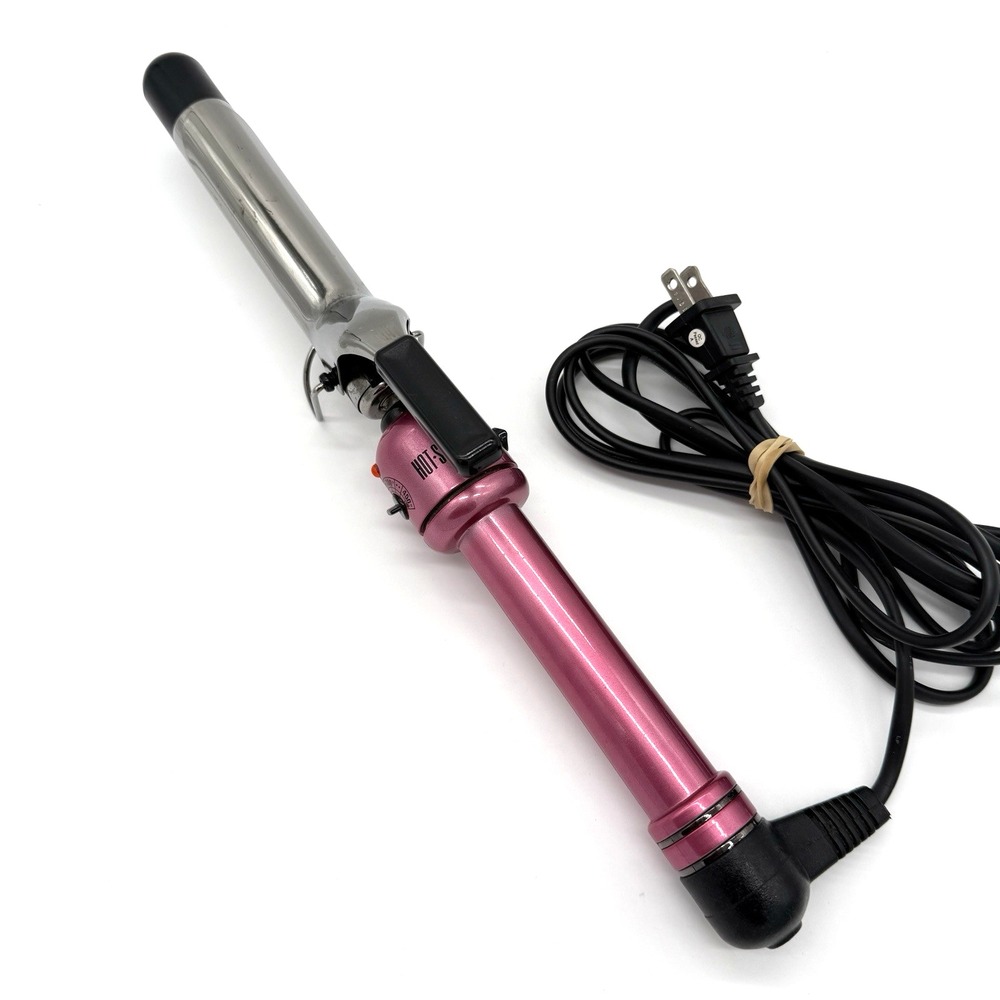 Hot Shot‎ Tools Curling Iron S510325 Pink Metal Adjustable Temp Professional 1"